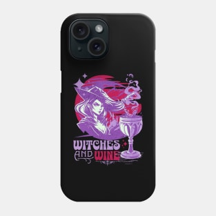 Witches and Wine Design for You Magical Wand Casting Lovers Phone Case