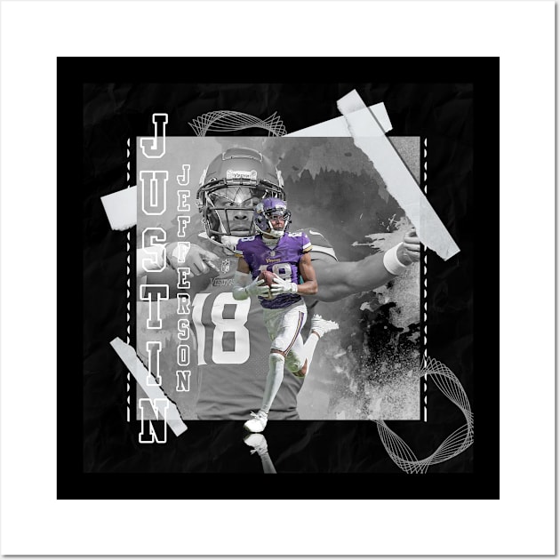 NFL Minnesota Vikings - Justin Jefferson 22 Wall Poster, 14.725 x 22.375  Framed 