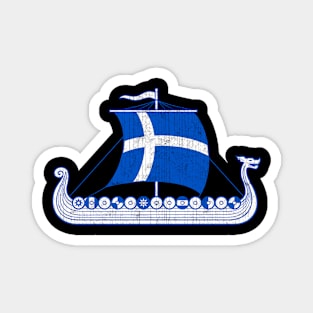 Finnish Viking Ship Scandinavian Suomi Finland Flag Magnet