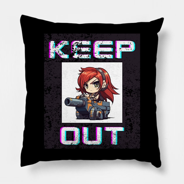 Anime Girl gamer Pillow by MaystarUniverse