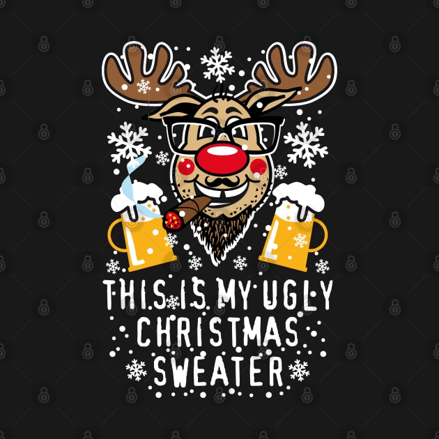 89 Reindeer Rudolph This is my UGLY Christmas Sweater Fun by Margarita7