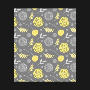 Floral yellow grey T-Shirt