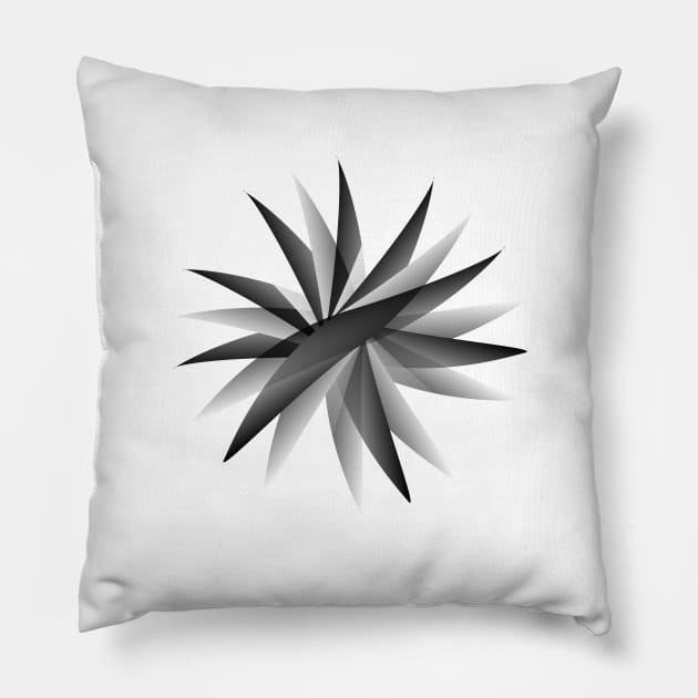 Radial grey gradient background Pillow by ikshvaku