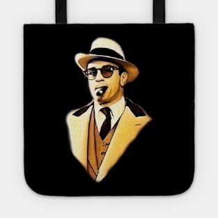 Robert De Niro smoking Al Capone mafia gangster movie Untouchables painting brown Tote