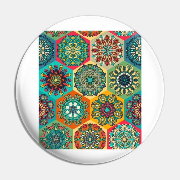 Vintage patchwork with floral mandala elements Pin by SomberlainCimeries