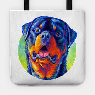 Colorful Rottweiler Dog Tote