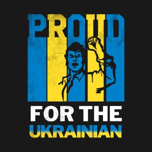 Proud For The Ukrainian Protesting Man Minimalistic Colored Design Active T-Shirt T-Shirt