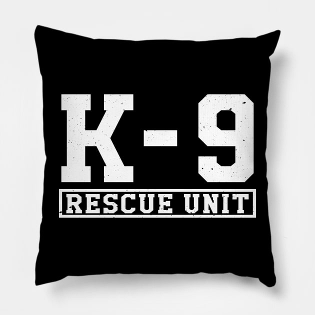 K-9 Rescue Unit Pillow by KC Happy Shop