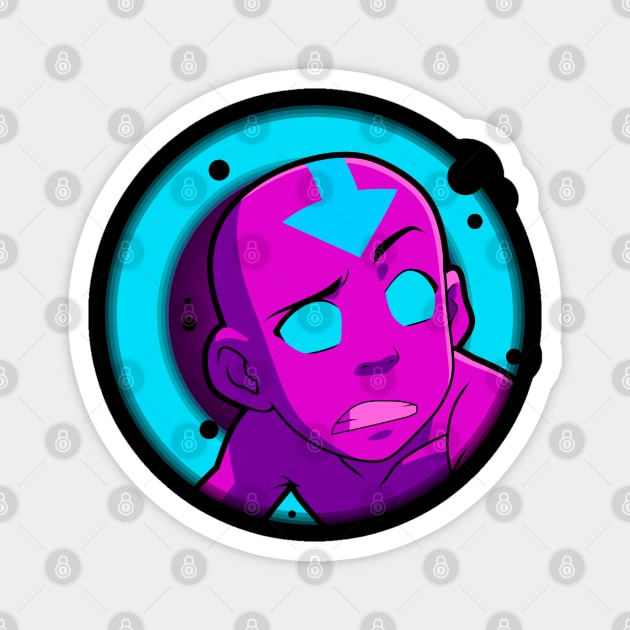 Aang Neon Magnet by tovuyovi.art