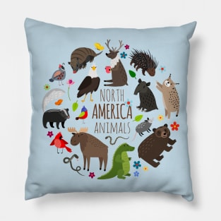 North America animals collection Pillow