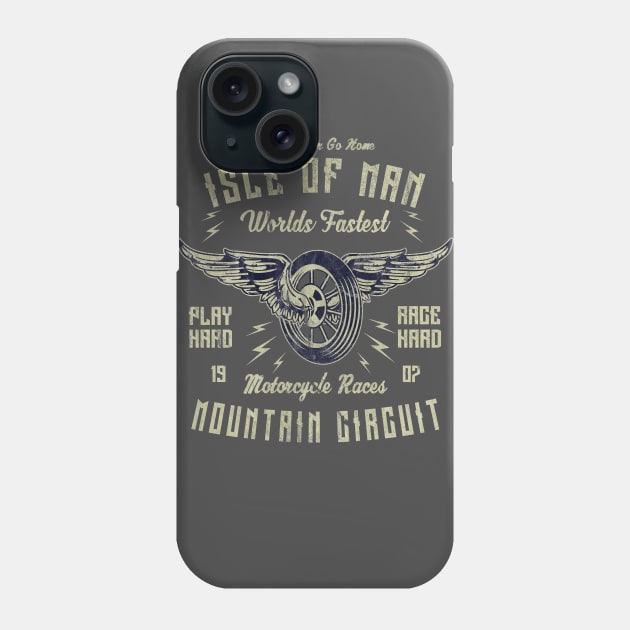 Isle Of Man Motorcycle Racing Phone Case by SpottydoggCreatives