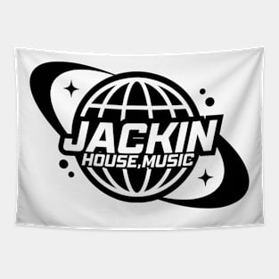 JACKIN HOUSE  - Globe Y2K (Black) Tapestry