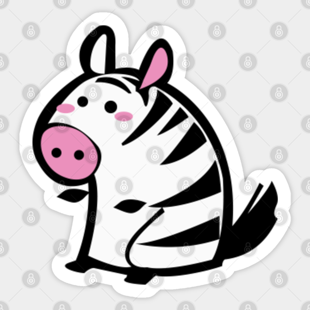 Cartoon Zebra - Zebra - Sticker | TeePublic Cartoon Zebra - Zebra - Sticker | TeePublic
