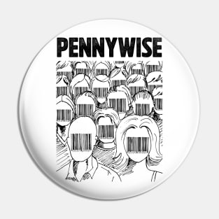 Barcode face Pennywise Pin