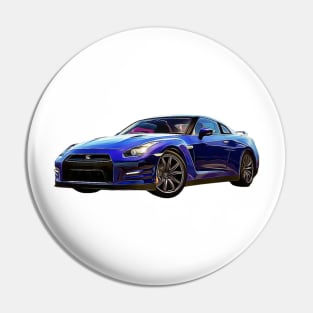 GTR r35 Cartoon Pin