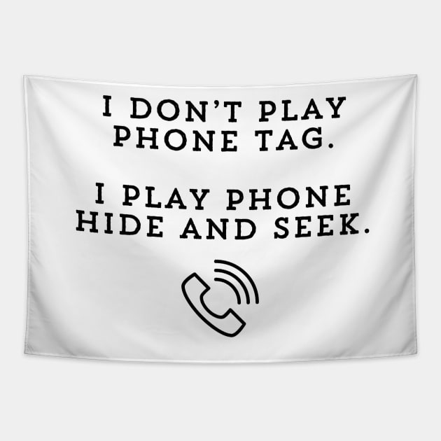 Phone Tag Tapestry by marisaj4488