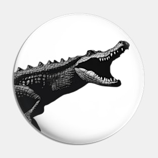 Alligator Shadow Silhouette Anime Style Collection No. 98 Pin