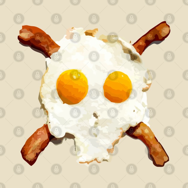 Eggs Bacon Skull by DavesTees