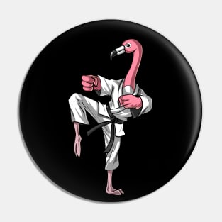 Flamingo Bird Karate Pin