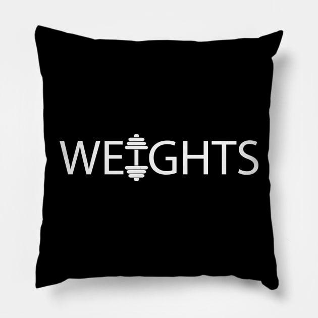 Weights typography design Pillow by DinaShalash