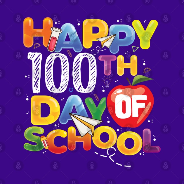 Funny Teachers Kids Child Happy 100 Days 100th day of school by Gaming champion