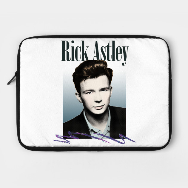 Rick Astley 80s Aesthetic Fanart Tribute Design Rick Astley Laptop Case Teepublic