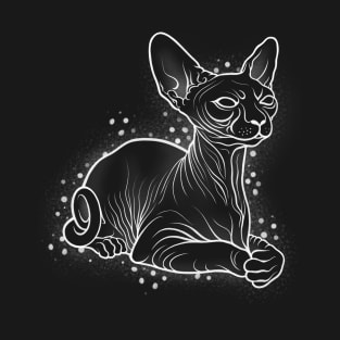 Black Sphynx Cat T-Shirt