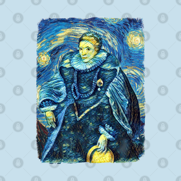 Disover Queen Elizabeth Van Gogh Style - Queen Elizabeth - T-Shirt