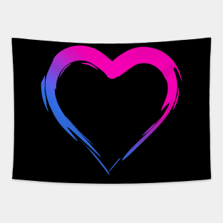 Abstract Brushstroke In The Shape of a Heart Tapestry