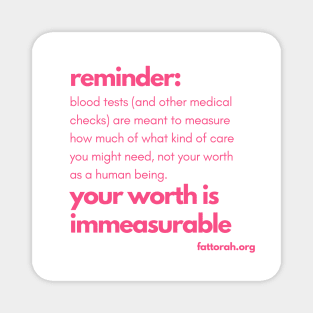 your worth is immeasurable Magnet