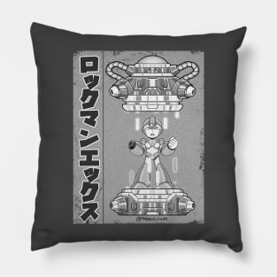 Mega Man X - Capsule - BW Pillow