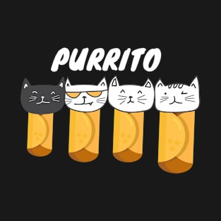 funny cat purrito burrito pun cats T-Shirt