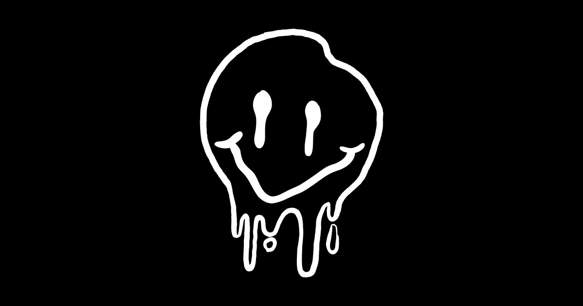 Melted Face - Smiley Face - Sticker | TeePublic