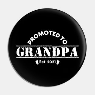 Vintage Promoted to Grandpa 2021 new Grandfather gift Grandpa Pin