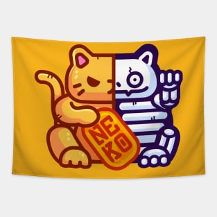 Maneki Neko Skeleton Tapestry