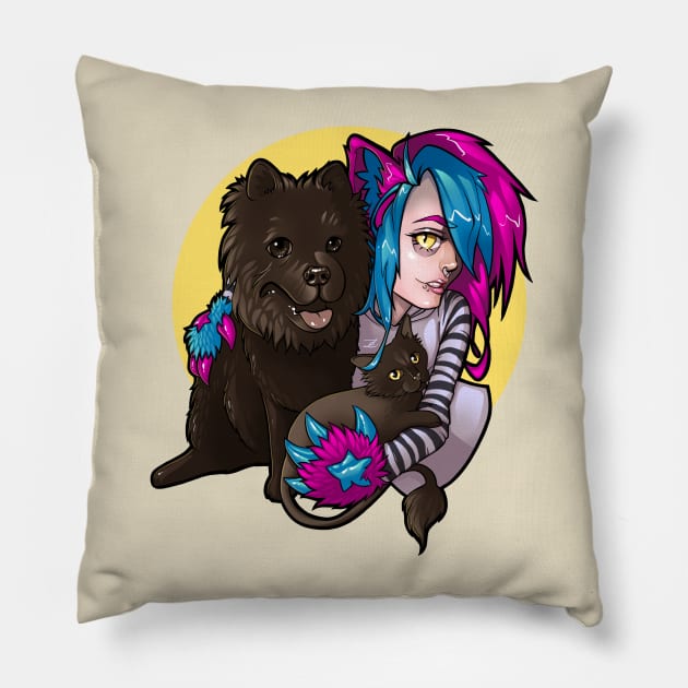 Sora, Terra, and Void Pillow by z0mbi