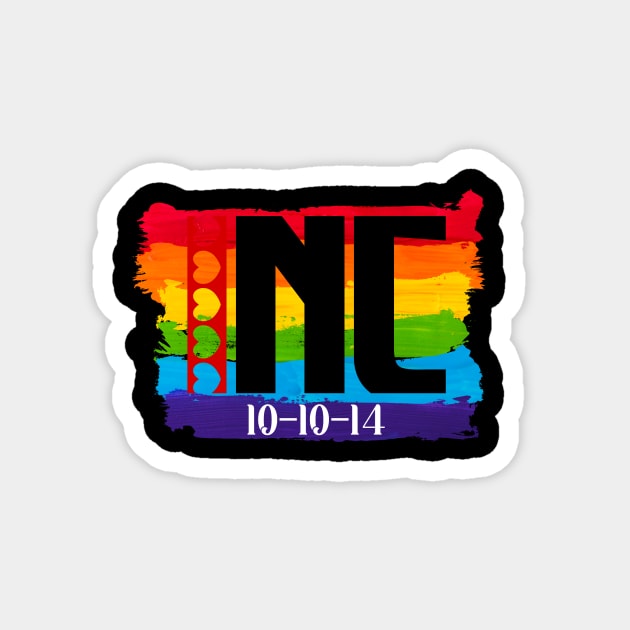 North Carolina Gay Marriage Magnet by Blood Moon Design