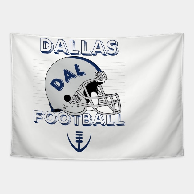 Dallas Football Vintage Style Tapestry by Borcelle Vintage Apparel 