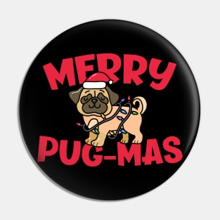 Merry Pugmas // Cute Christmas Pug Pin