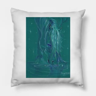 Blue Horse Pillow