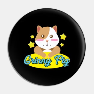 Grinny Pig Gift for Guinea Pig Lovers Cute Guinea Pig Pin