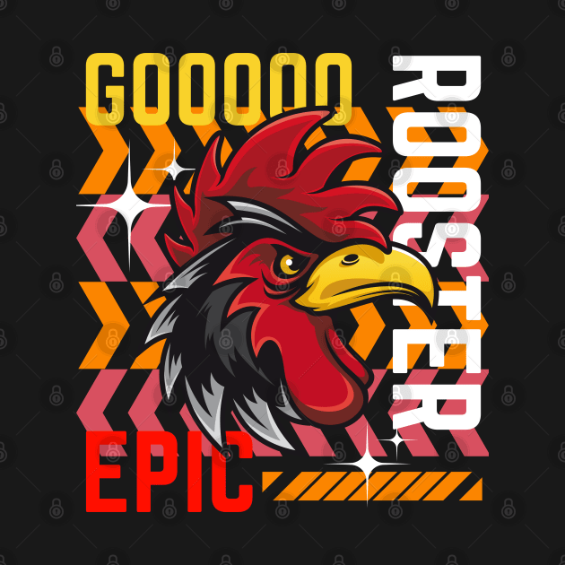 Rooster Design, Streetwear Inspired Rooster Graphic by Epic Shirt Store