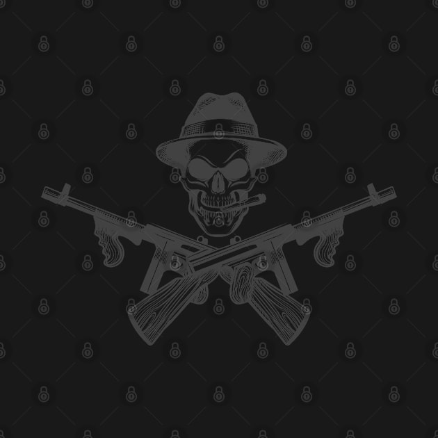 Gangster Skull Illustration by devaleta