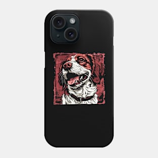 Retro Art Brittany Spaniel Dog Lover Phone Case