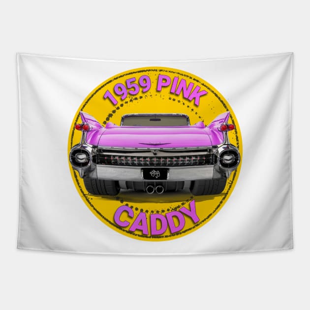 1959 Pink Caddy Tapestry by Wilcox PhotoArt