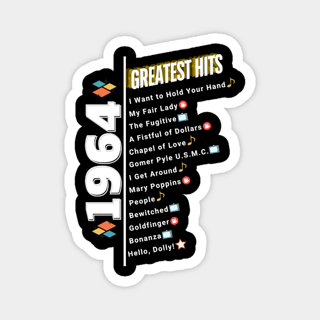 1964 Time Capsule Era - Front & Back - Retro Pop Culture Magnet by OTL Spotlight