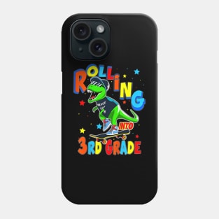 Kids Rolling Third Grade Dinosaur T Rex Back To School Phone Case