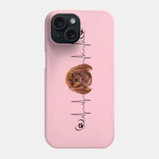 My Heart Beats for my Ruby Cavalier King Charles Spaniel Phone Case