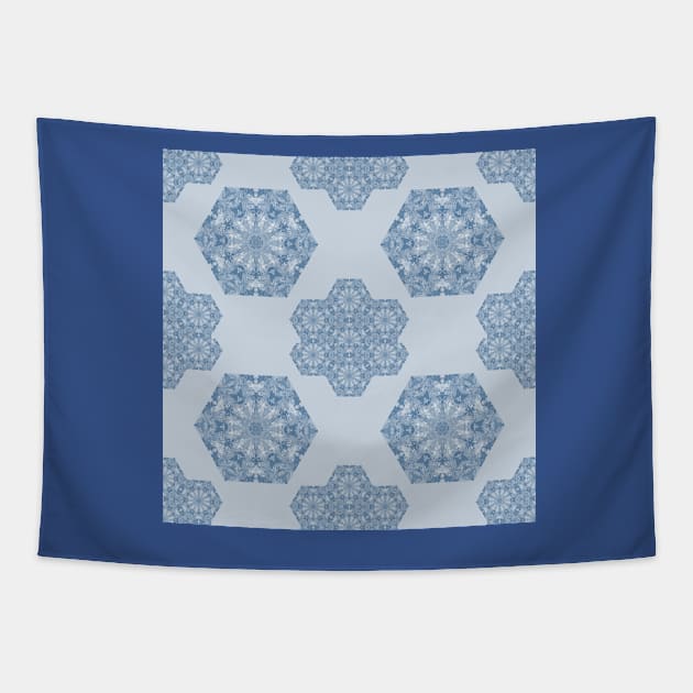 Seamless repeating pattern in blue Tapestry by dianecmcac