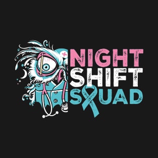 Funny Owls Night Shift Squad RN LPN CNA Nurse Day T-Shirt